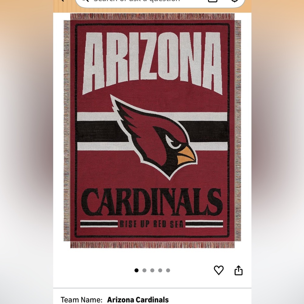 Arizona Cardinals Throw Blanket